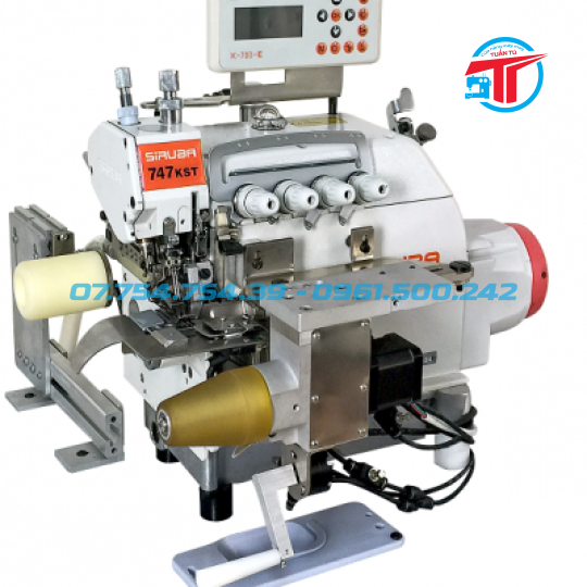 Máy vắt sổ vào cổ áo thun tự động SIRUBA